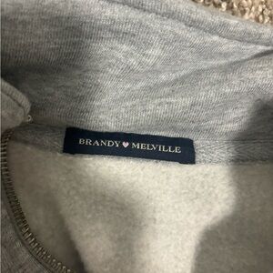 Brandy Melville gray quarter zip